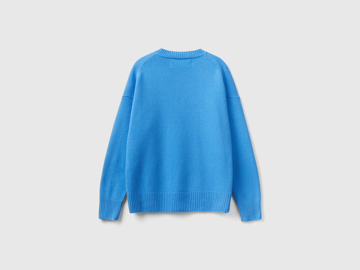 Maglia boxy fit in misto lana