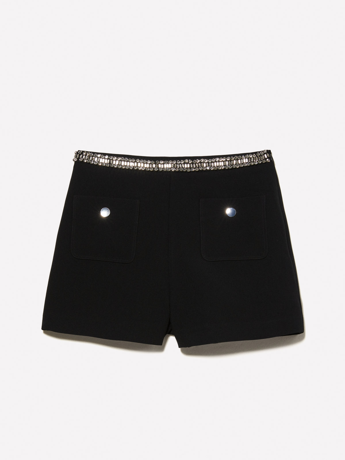 Shorts con applicazione gioiello