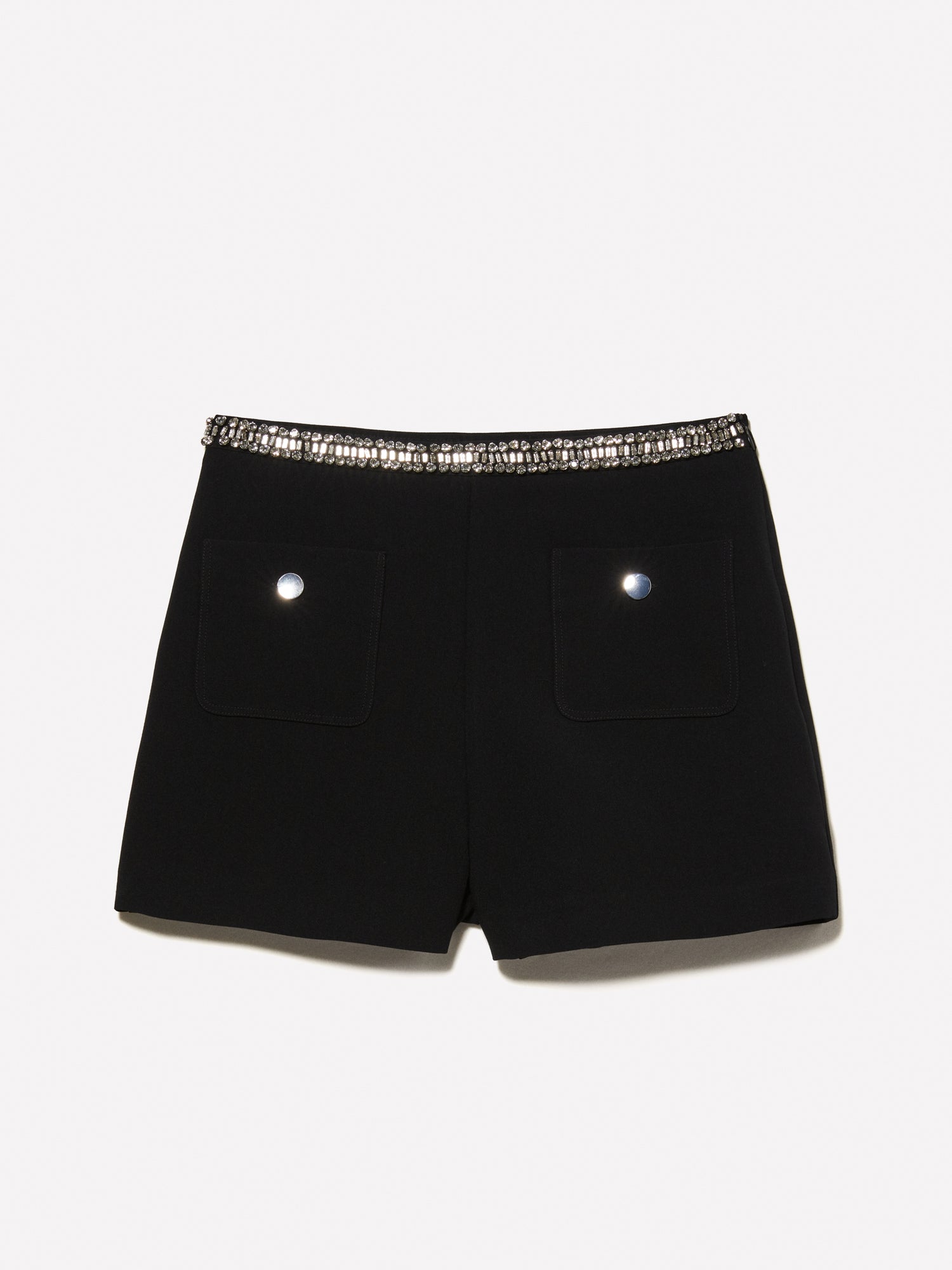 Shorts con applicazione gioiello da donna nero | Sisley Outlet