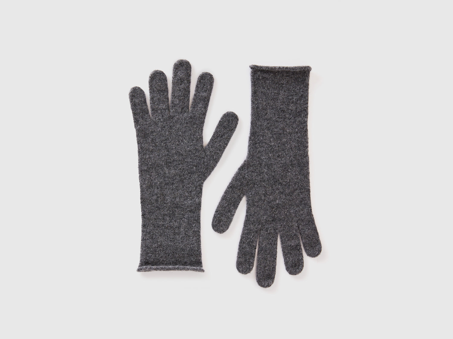 Guanti in puro cashmere da donna grigio scuro | Benetton Outlet