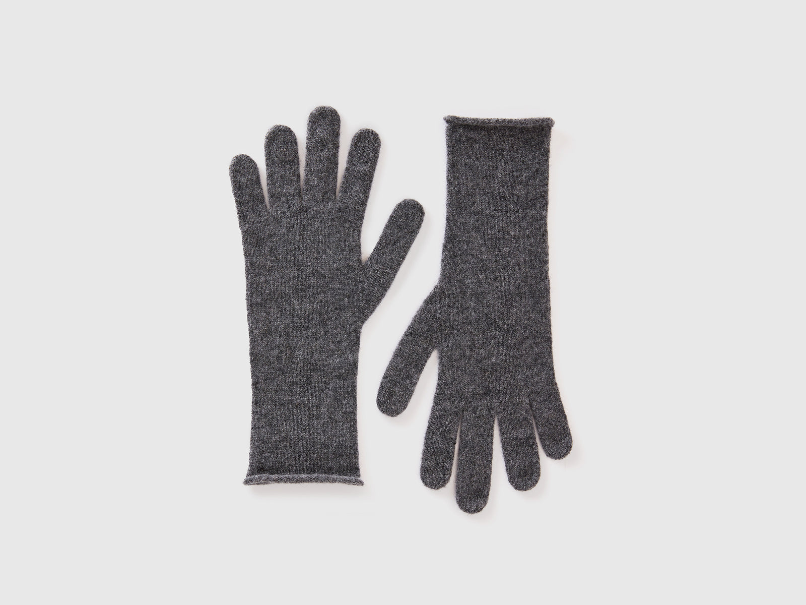 Guanti in puro cashmere da donna grigio scuro | Benetton Outlet