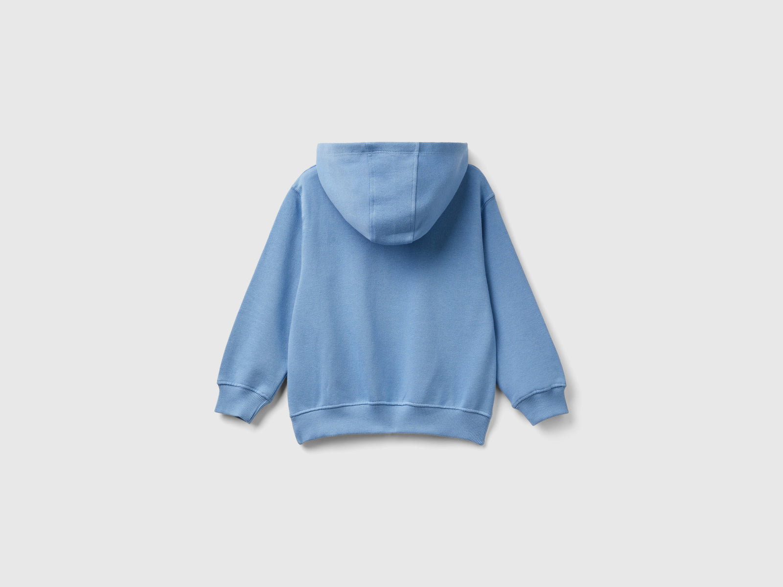 Felpa con cappuccio 100% cotone da bimbo azzurro 2 | Benetton Outlet