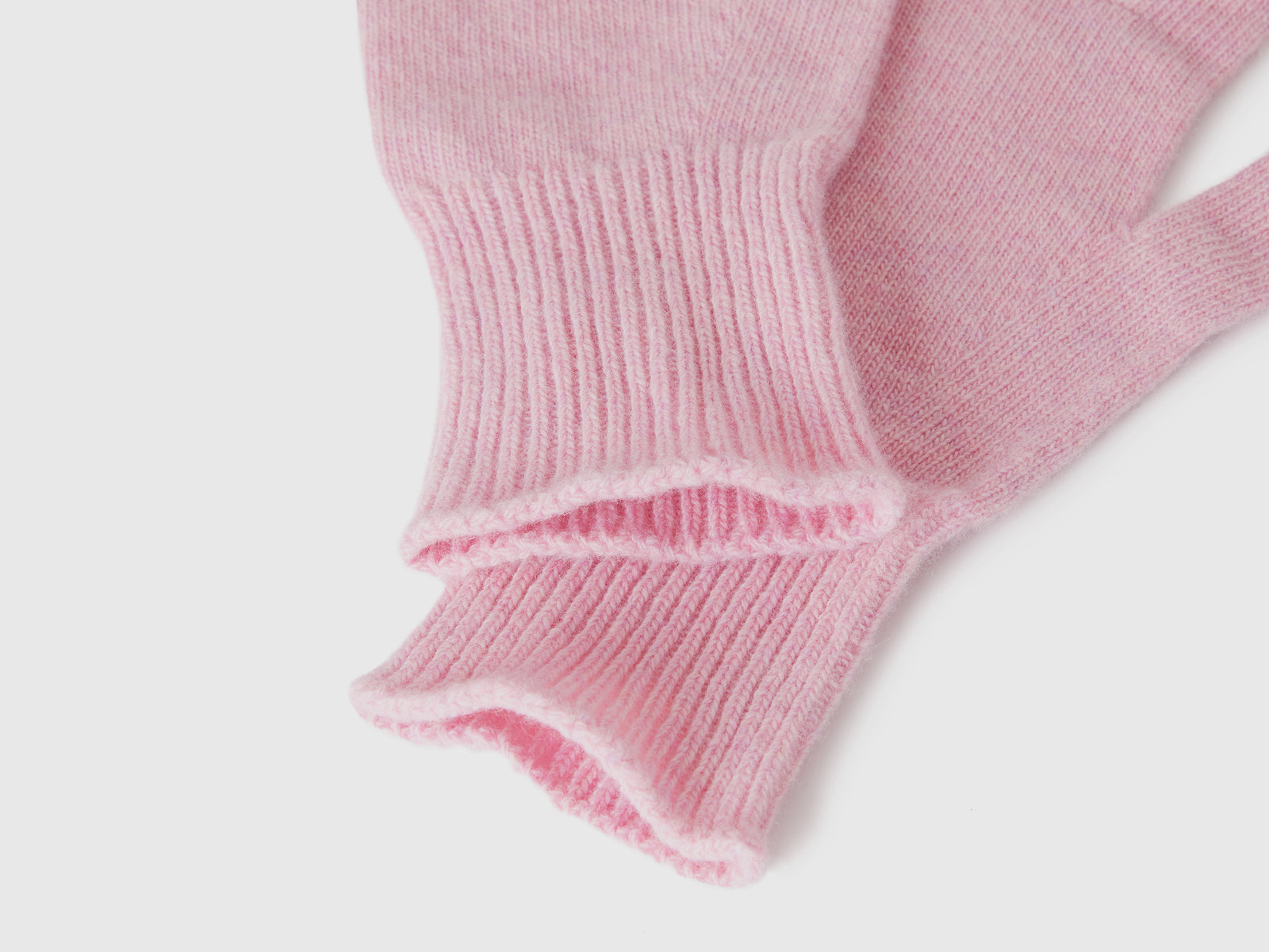 Guanti in pura lana Merino da donna rosa 3 | Benetton Outlet