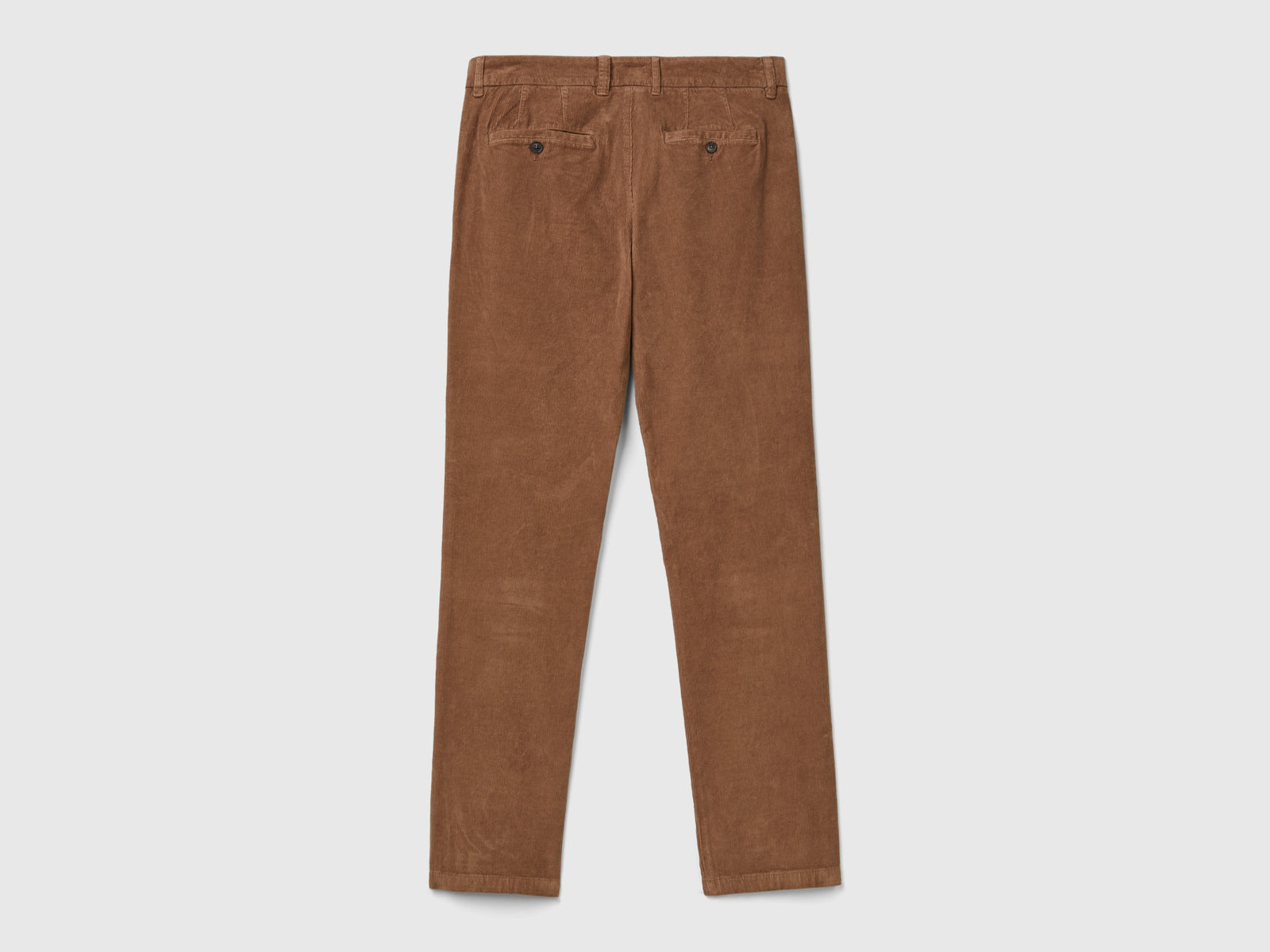 Pantaloni slim fit in velluto stretch da uomo marrone 2 | Benetton Outlet