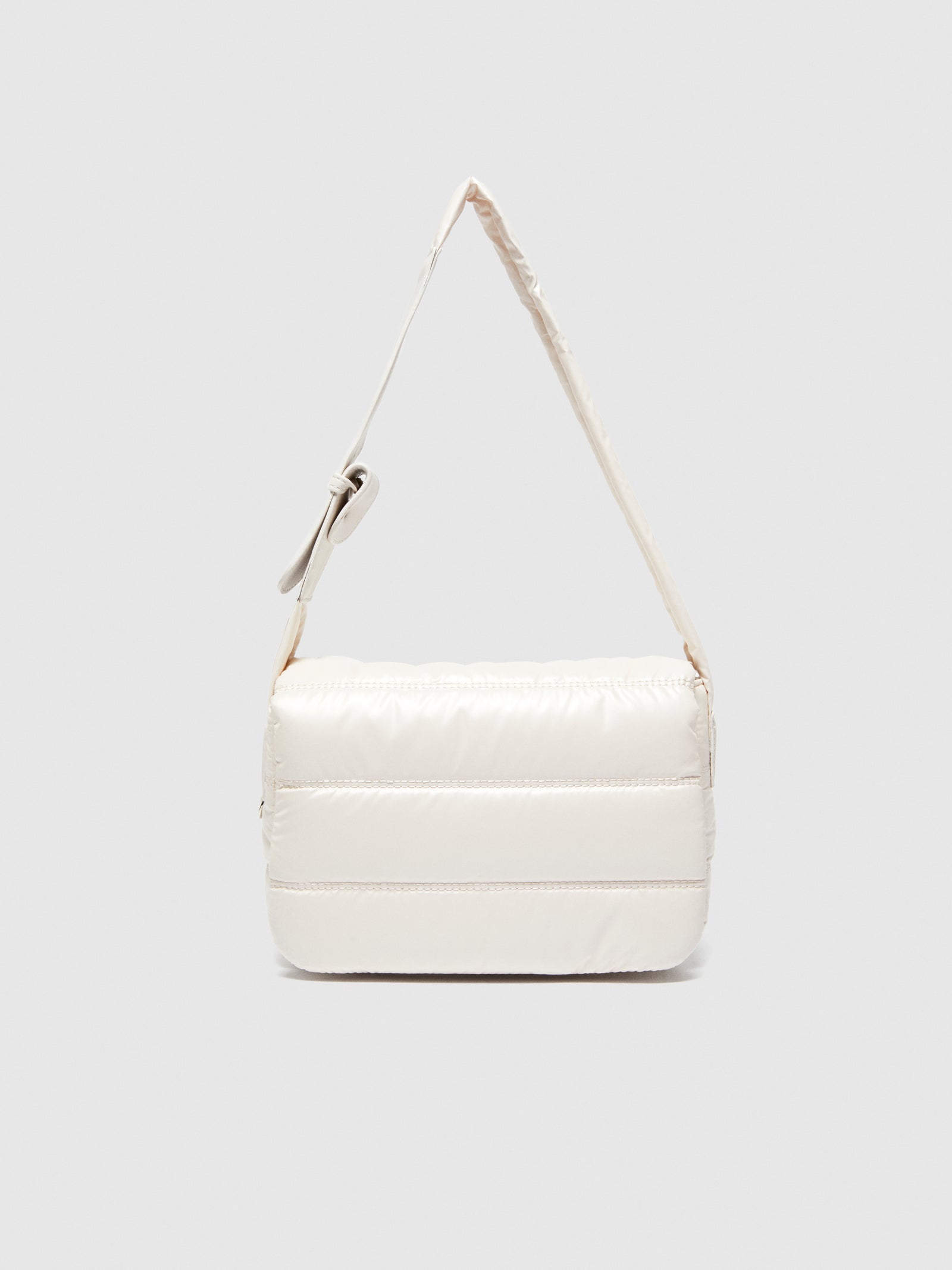 Borsa a spalla trapuntata da donna bianco panna | Sisley Outlet