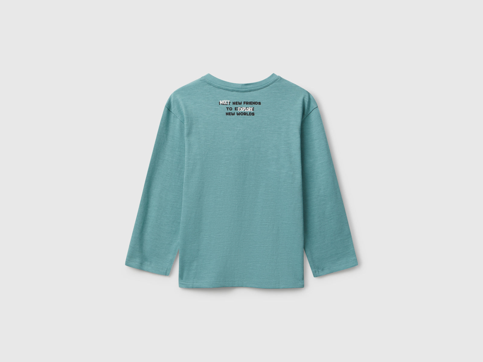 Maglietta con stampa mostri da bimbo celeste 2 | Benetton Outlet