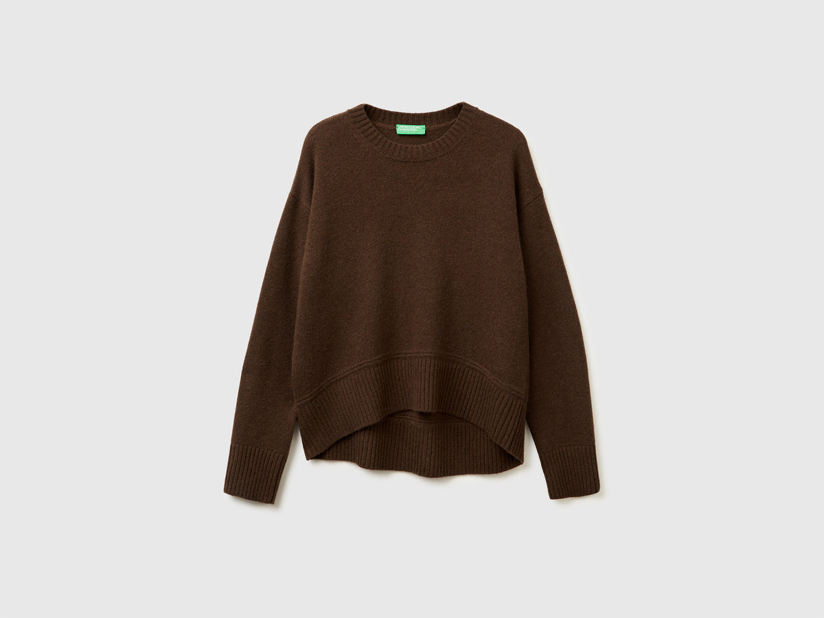 Maglia boxy fit in misto lana