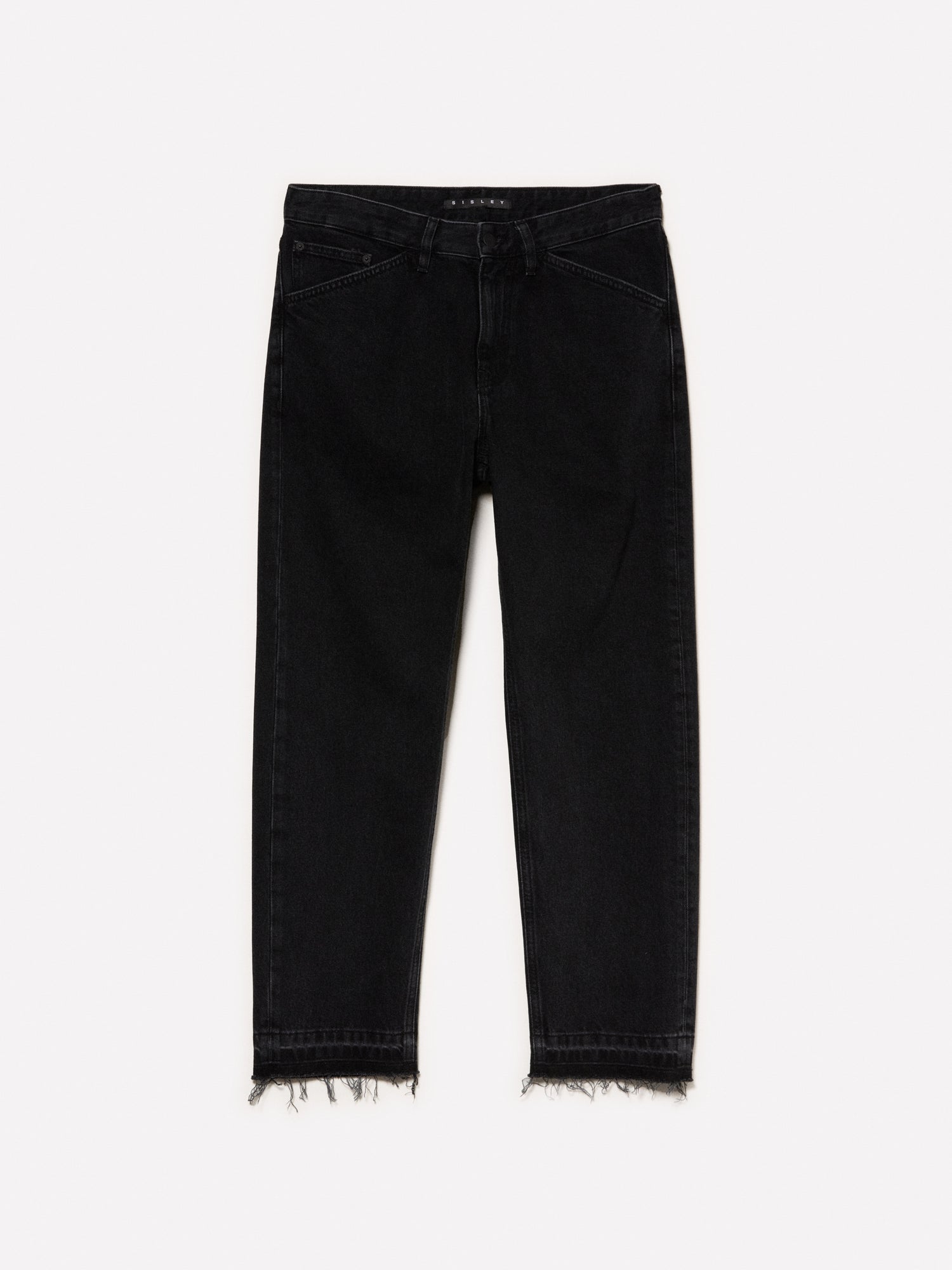 Jeans regular fit con tasconi da uomo nero | Sisley Outlet