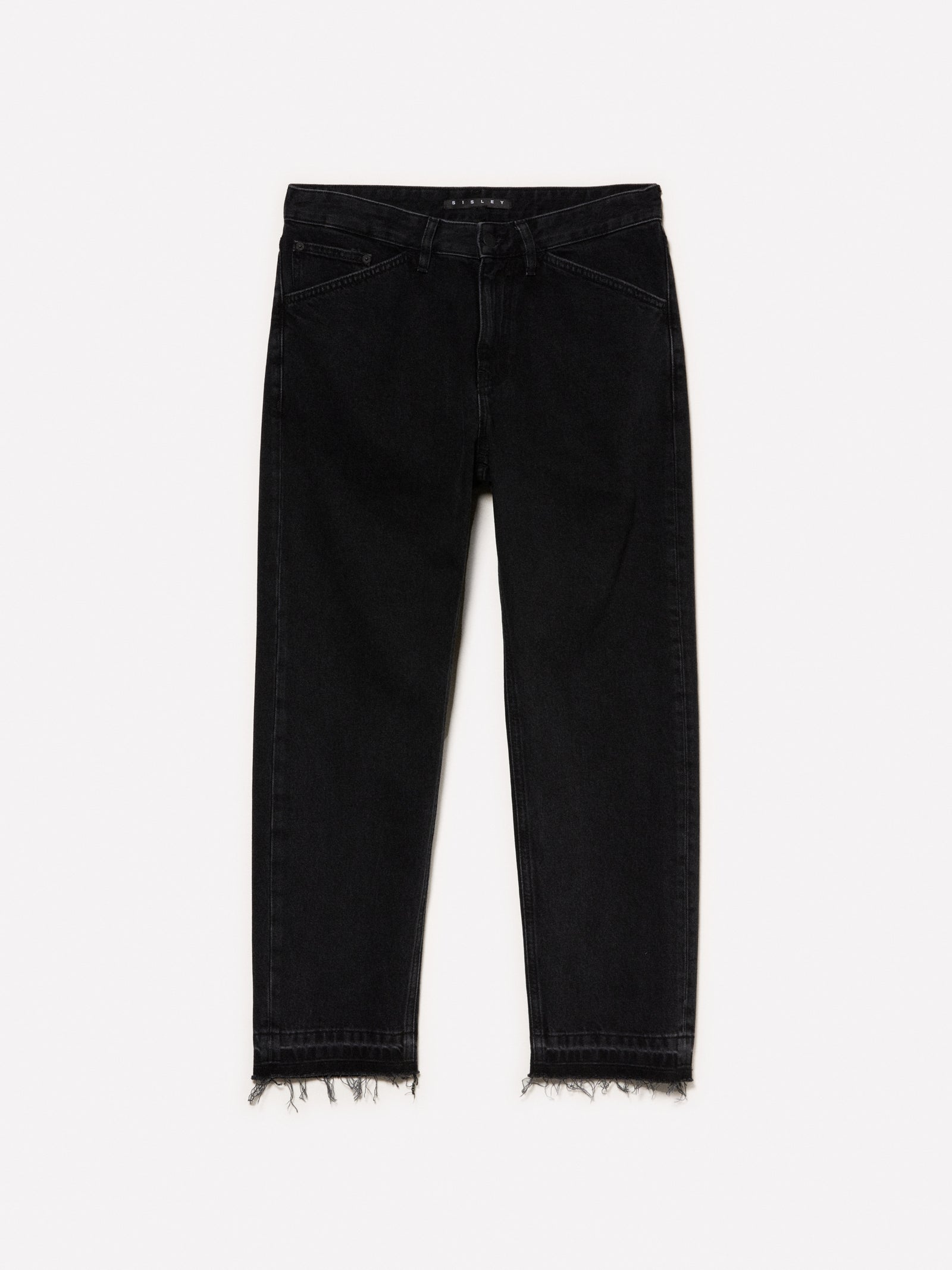 Jeans regular fit con tasconi da uomo nero | Sisley Outlet