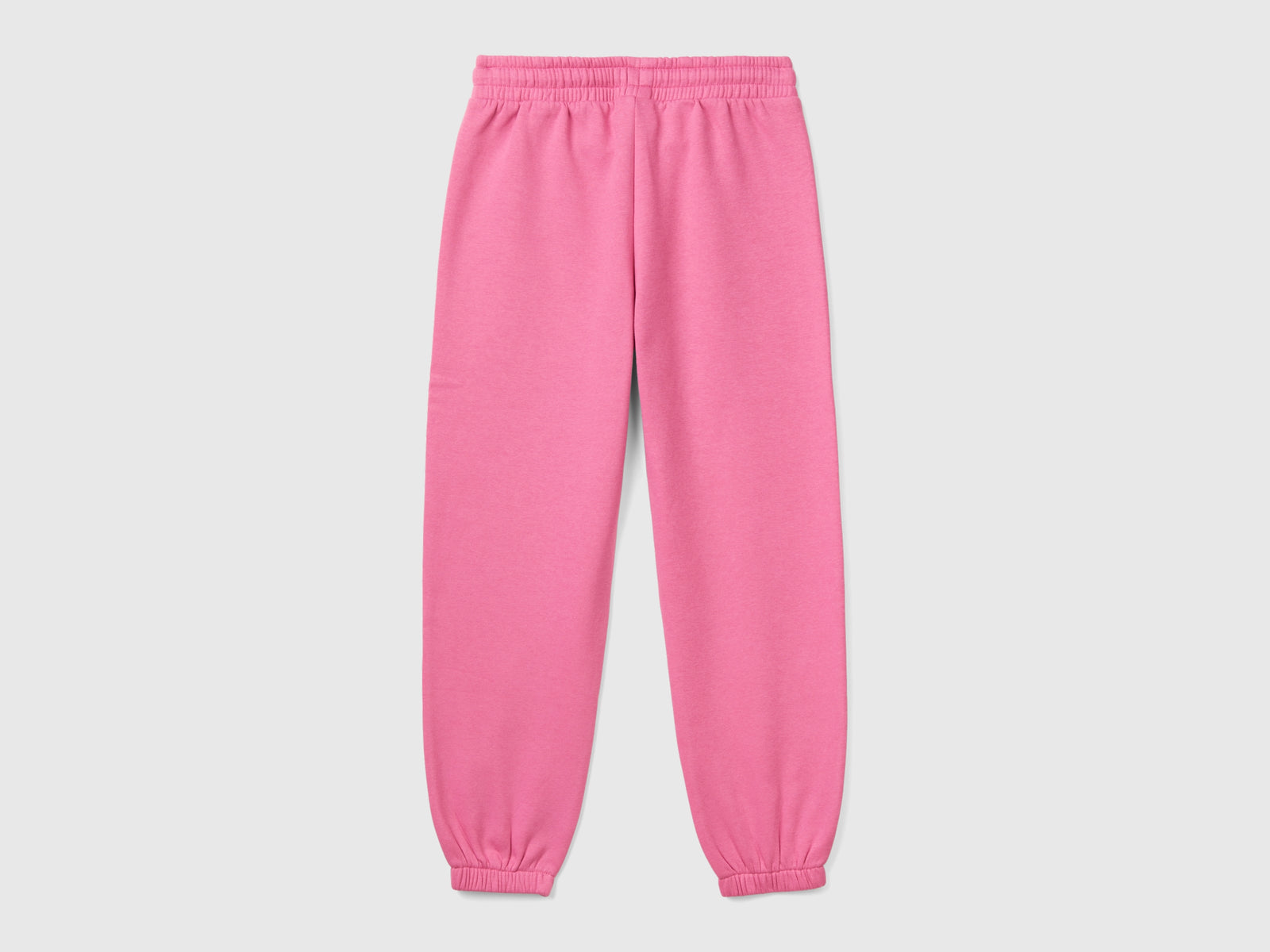 Joggers in felpa con coulisse da bambina rosa 2 | Benetton Outlet