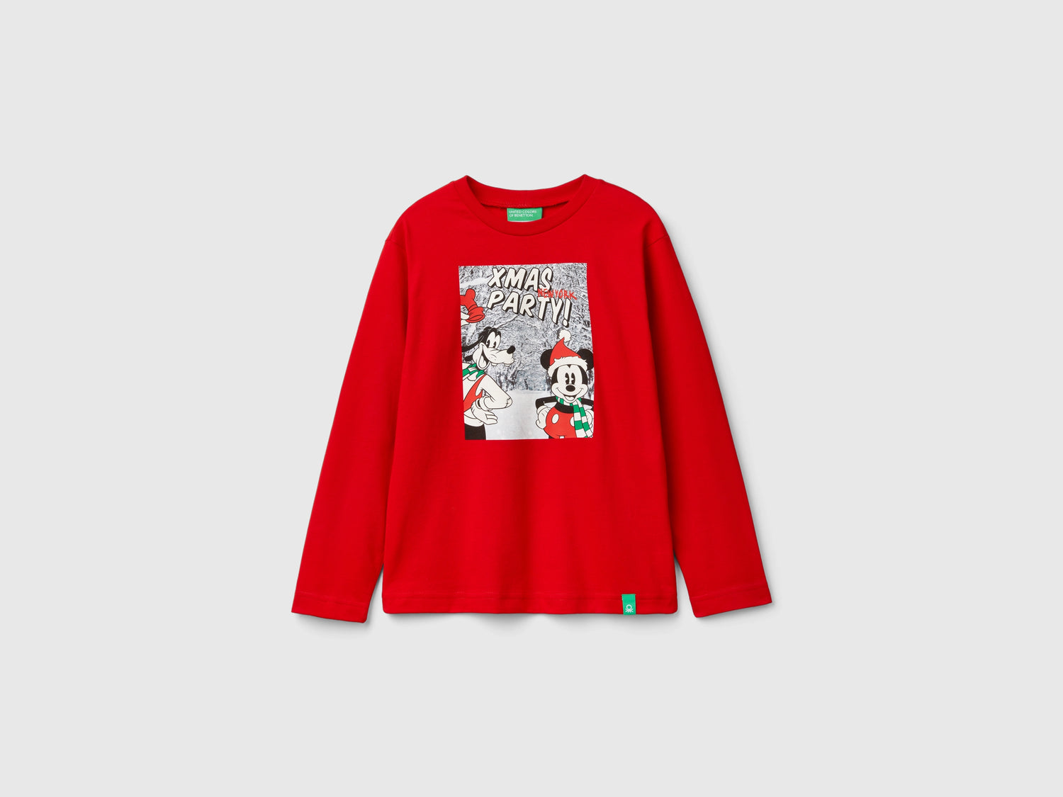 Maglietta Mickey & Friends natalizia da bambino rosso | Benetton Outlet