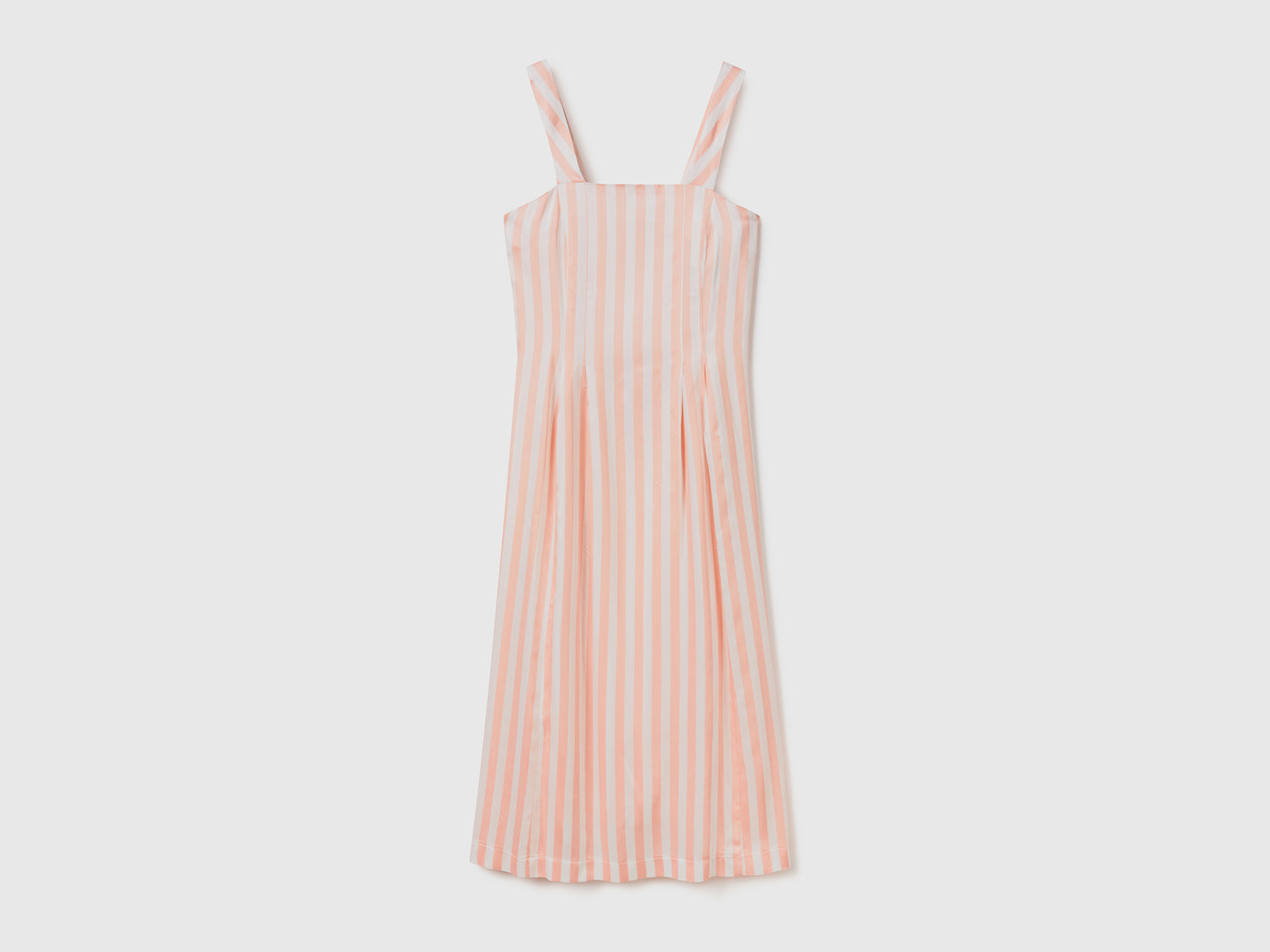 Vestito fluido con stampa da donna rosa tenue | Benetton Outlet