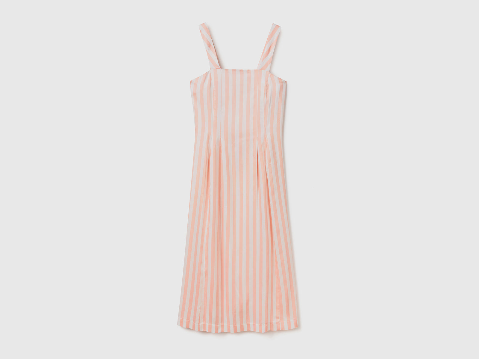 Vestito fluido con stampa da donna rosa tenue | Benetton Outlet