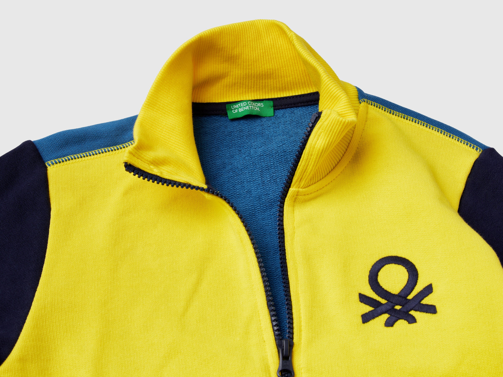 Felpa con zip in puro cotone da bambino multi-color 3 | Benetton Outlet