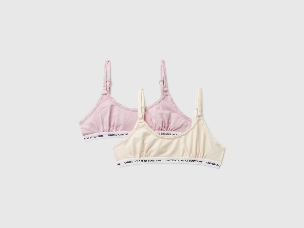 Due brassiere in cotone elasticizzato