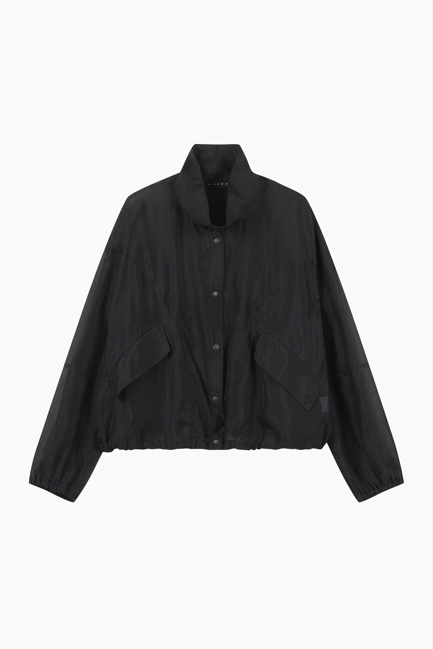 Bomber semi trasparente da donna nero | Sisley Outlet