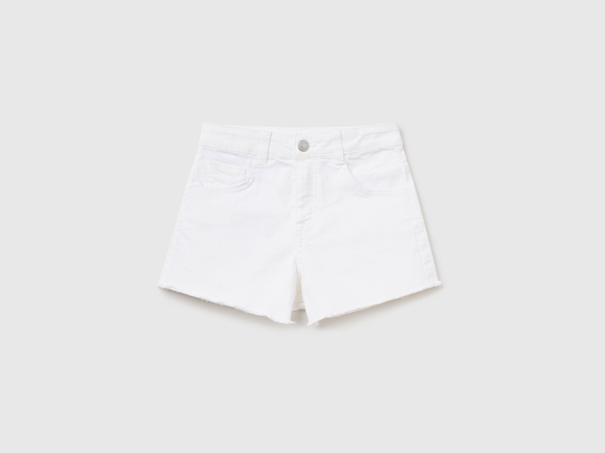 Pantaloni corti cinque tasche in misto cotone elasticizzato