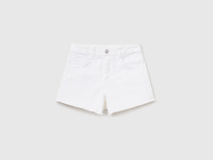 Pantaloni corti cinque tasche in misto cotone elasticizzato