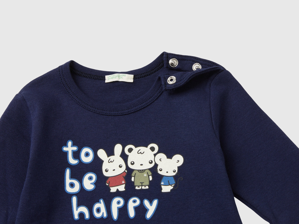 T-shirt manica lunga 100% cotone bio