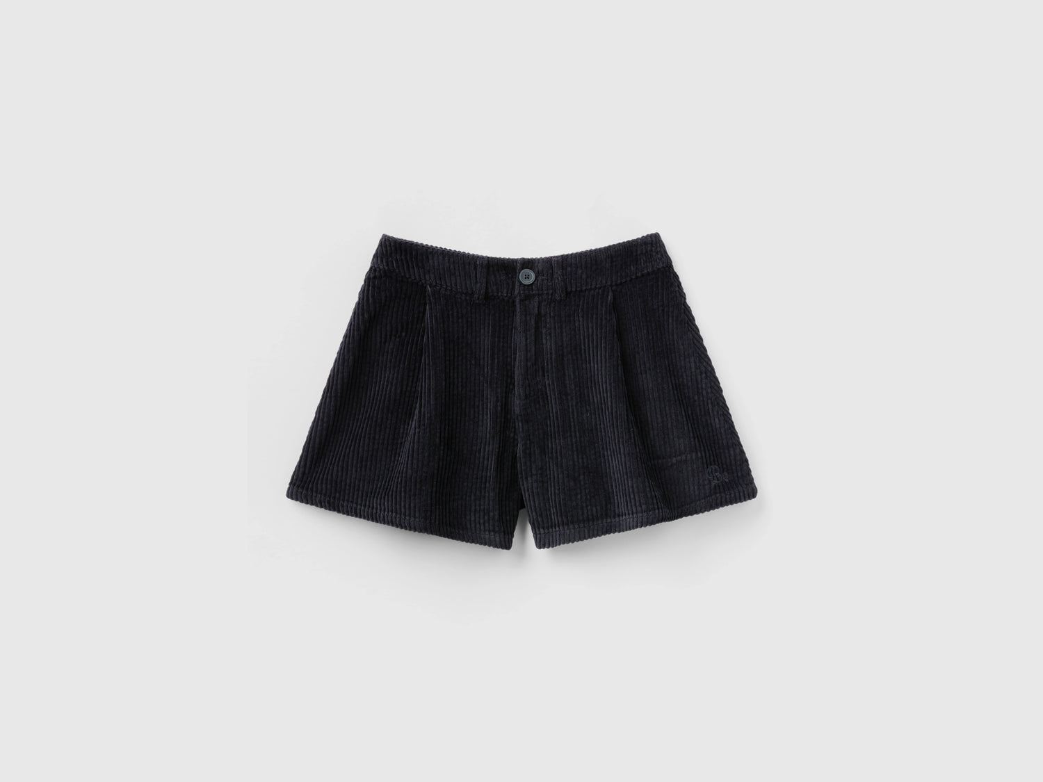 Bermuda in velluto a coste da bambina nero | Benetton Outlet