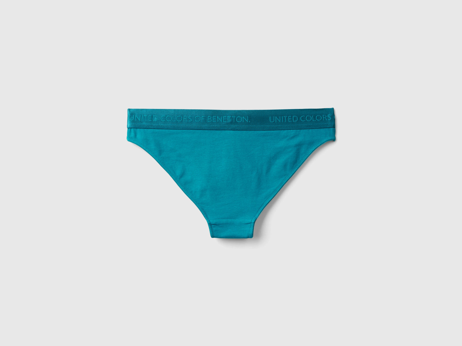 Slip in cotone bio stretch da donna verde ottanio 2 | Benetton Outlet
