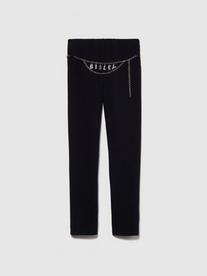 Leggings con cintura gioiello