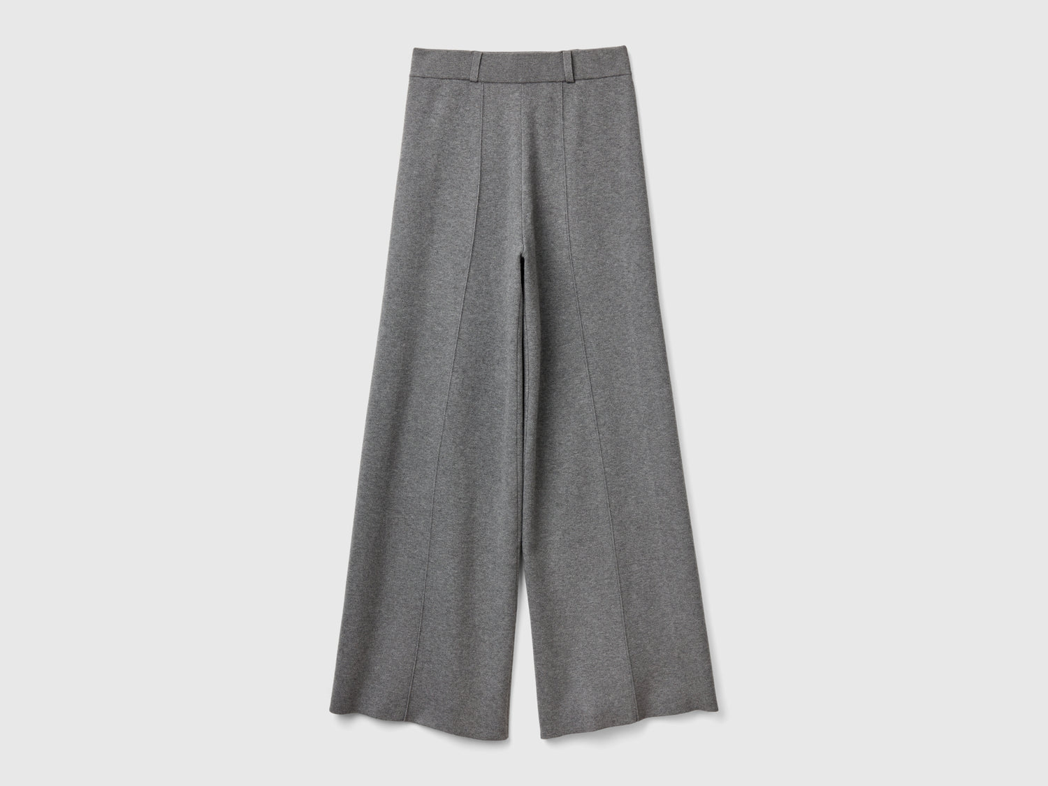 Pantaloni a palazzo in misto viscosa da donna grigio scuro | Benetton Outlet
