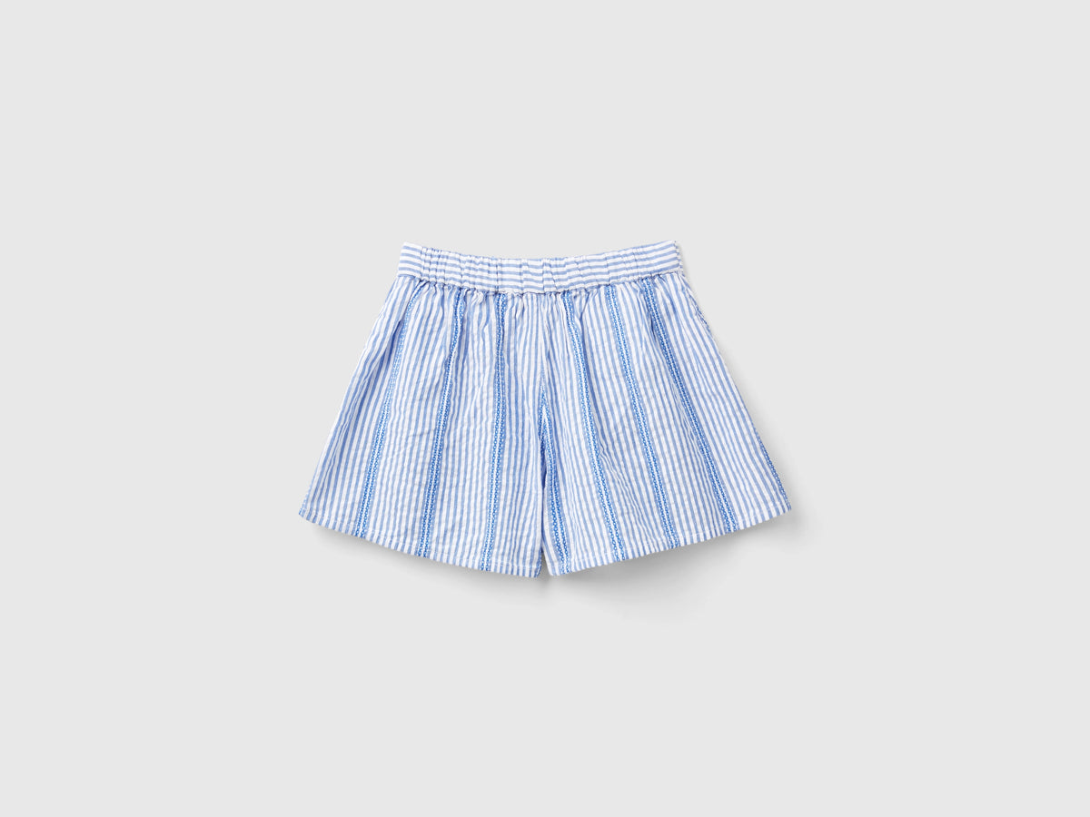 Bermuda a righe 100% cotone