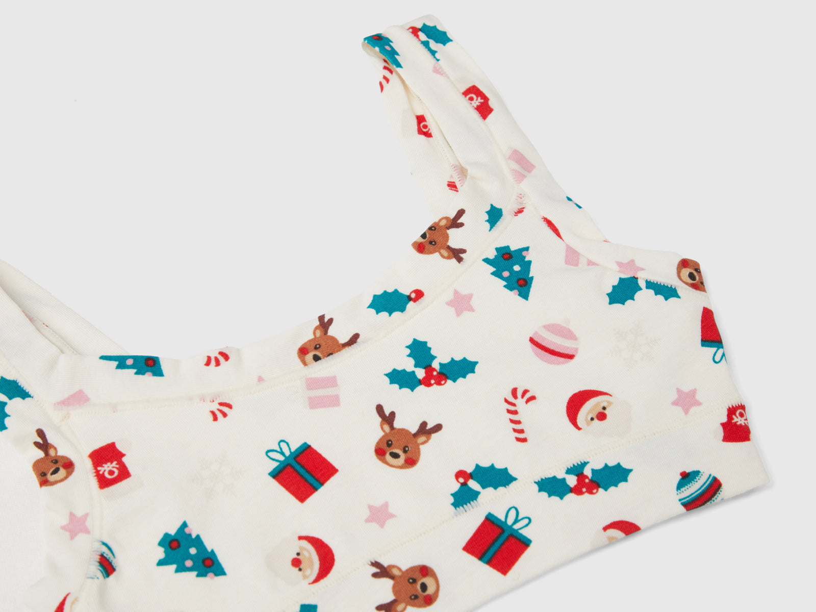 Due brassiere in cotone super stretch da bambina multi-color 3 | Benetton Outlet