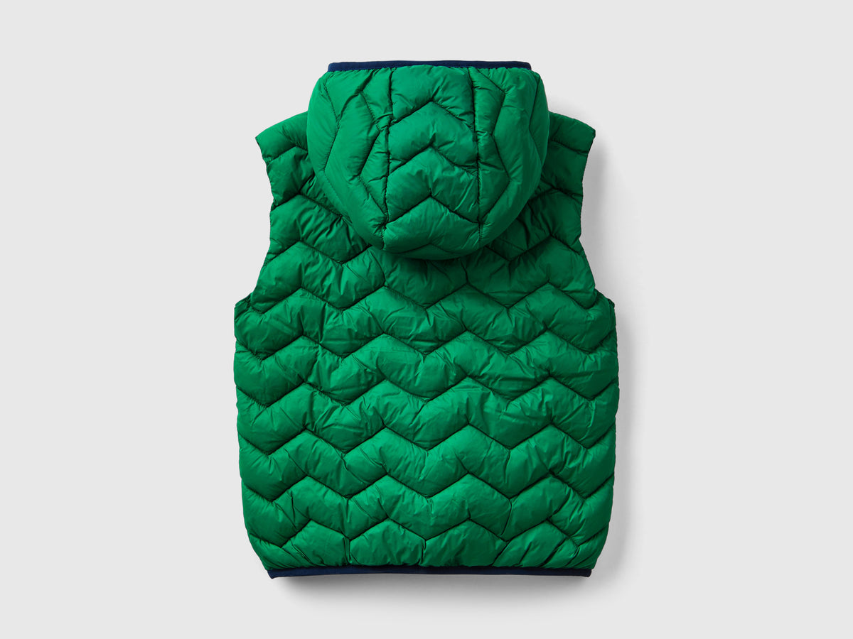 Padded vest with hood