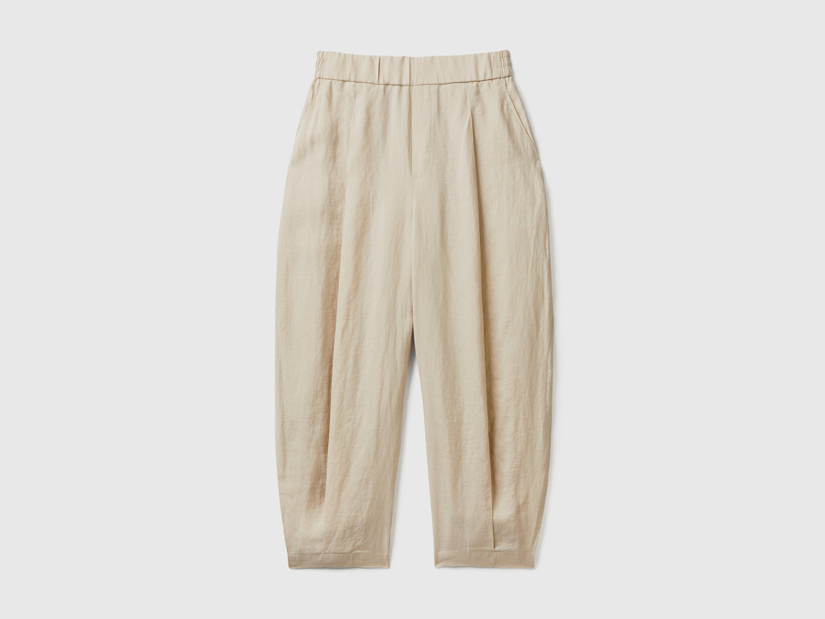 Pantaloni morbidi in puro lino