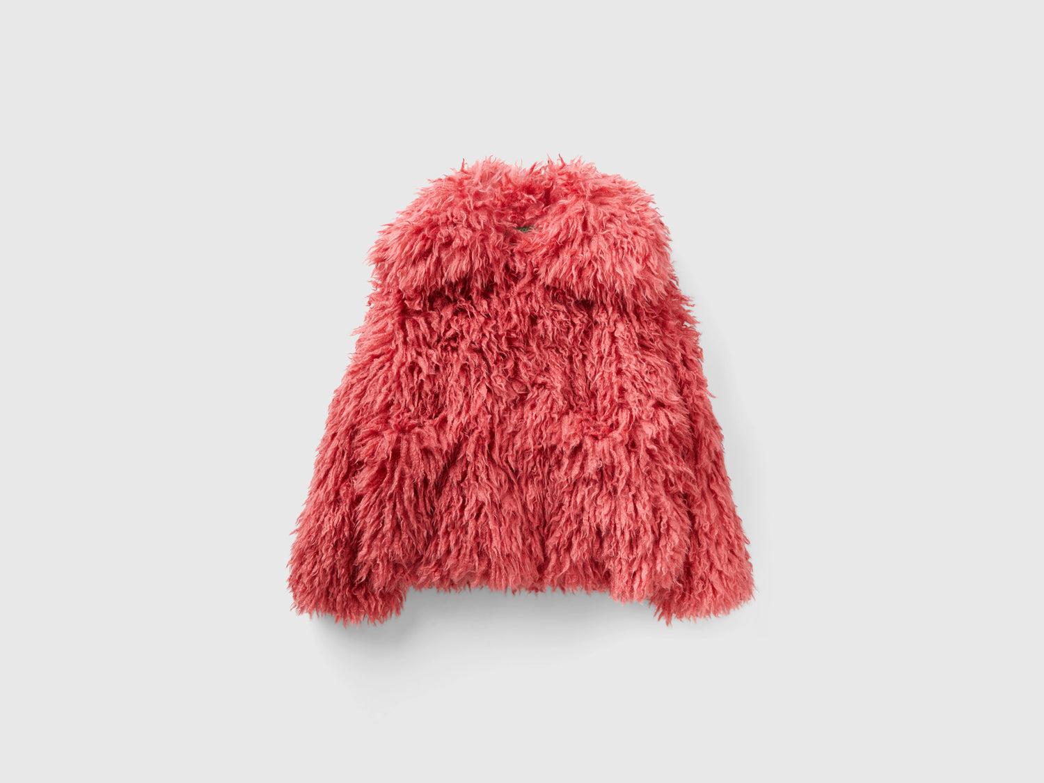 Cappotto corto in pelliccetta sintetica da donna fucsia | Benetton Outlet