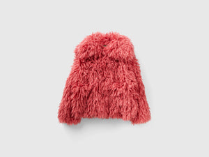Cappotto corto in pelliccetta sintetica