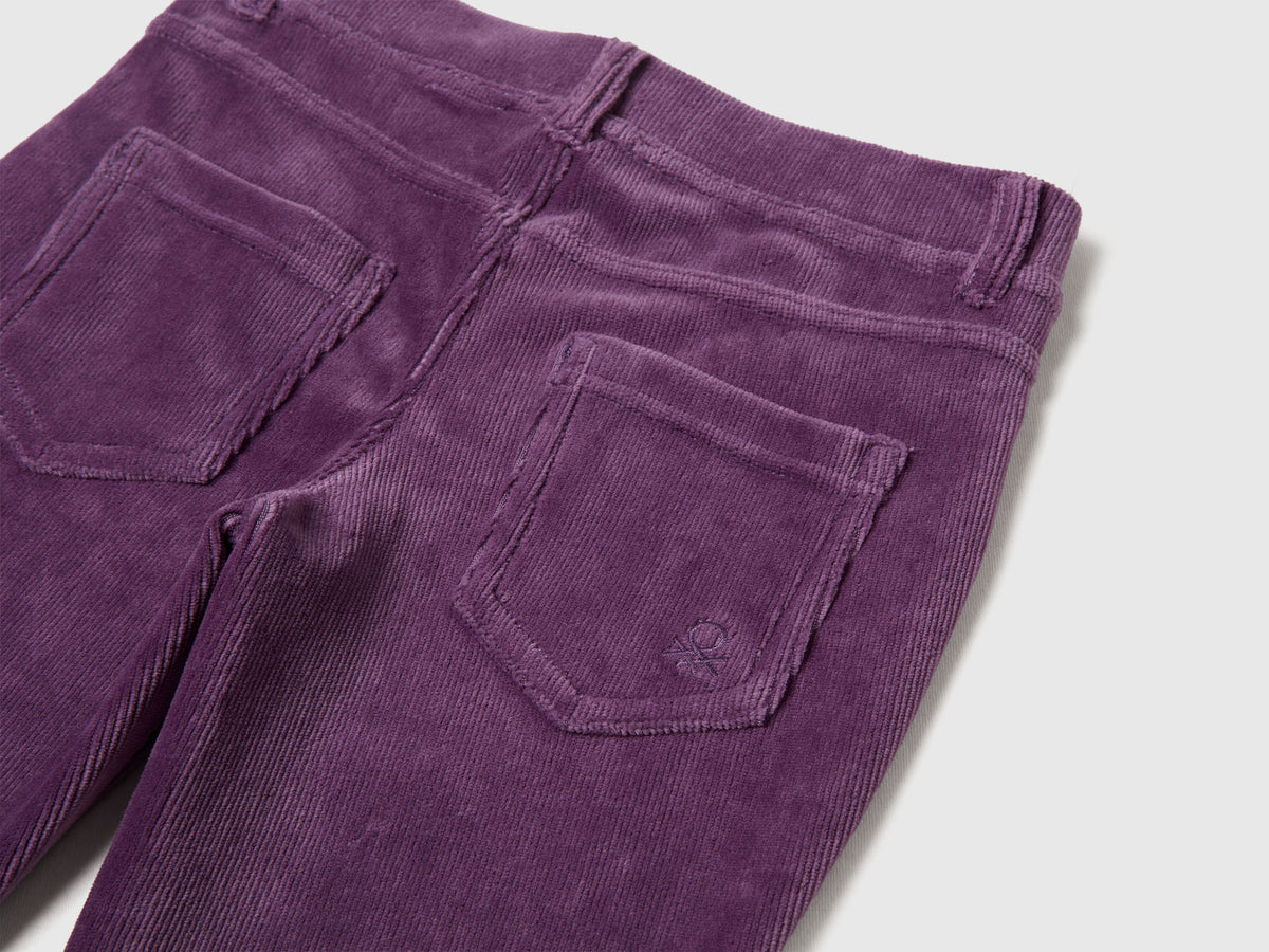 Pantaloni super skinny in ciniglia