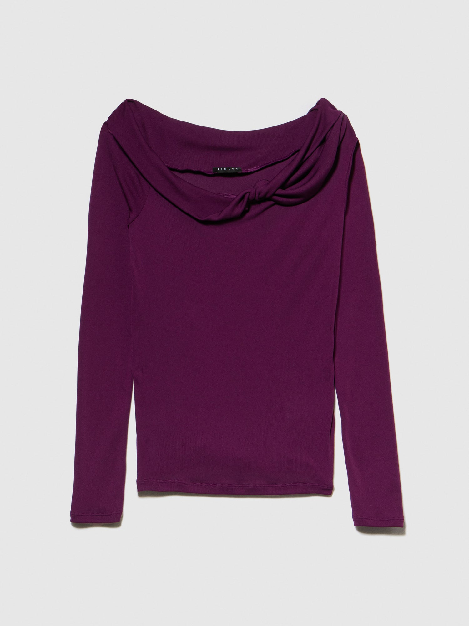 T-shirt con spalla scoperta da donna prugna | Sisley Outlet