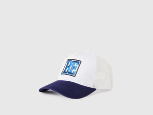 Cappellino con visiera modello baseball in puro cotone con retro in mesh