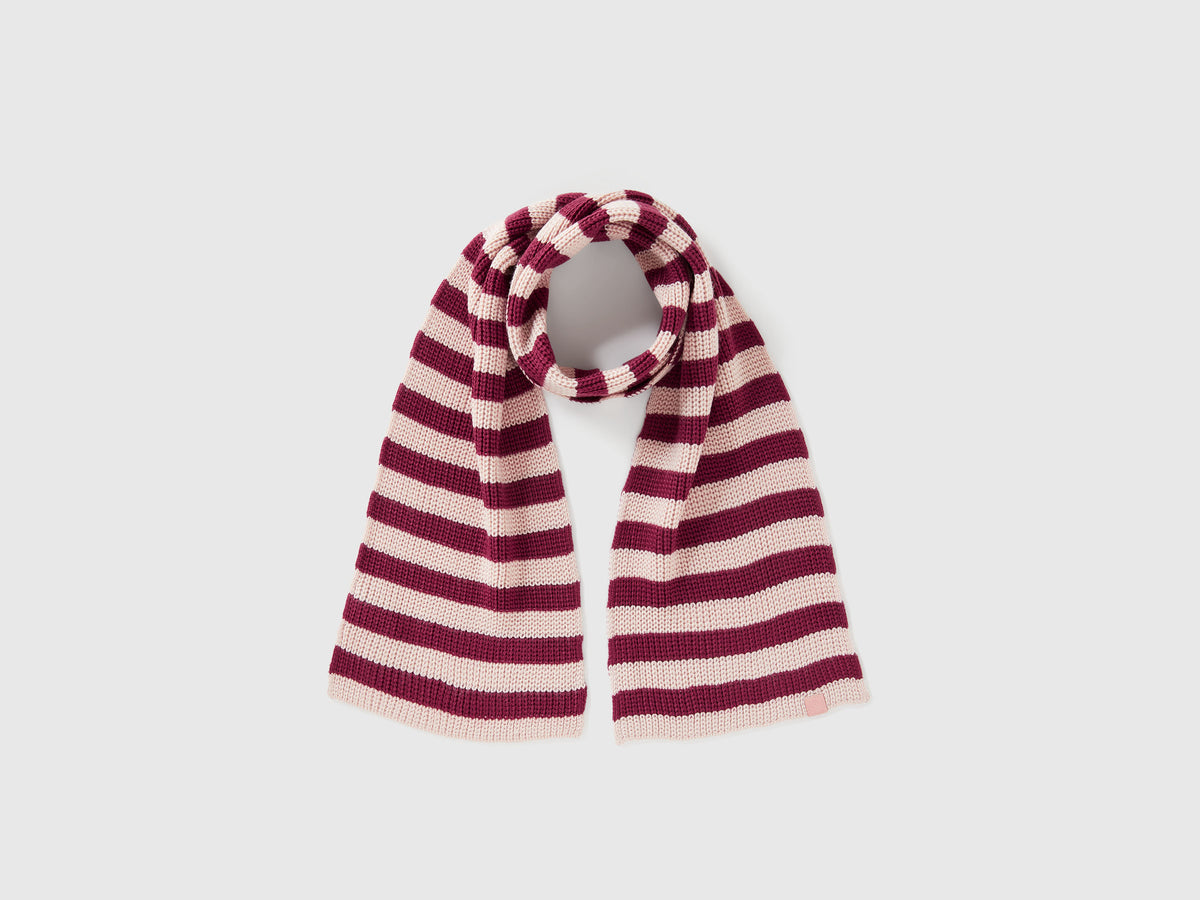 Sciarpa in maglia a righe
