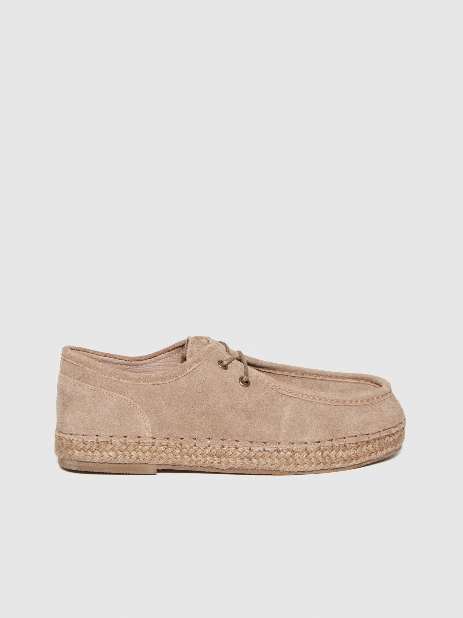 Espadrillas allacciata in pelle scamosciata da uomo beige 4 | Sisley Outlet
