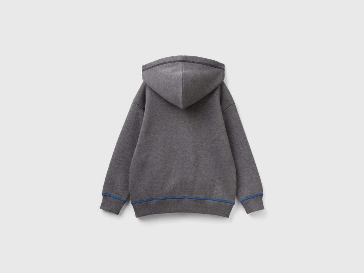 Calda felpa over fit con zip