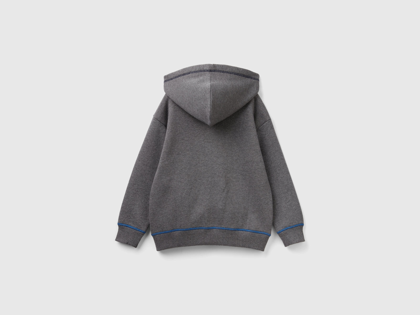 Calda felpa over fit con zip da bambino grigio scuro 2 | Benetton Outlet