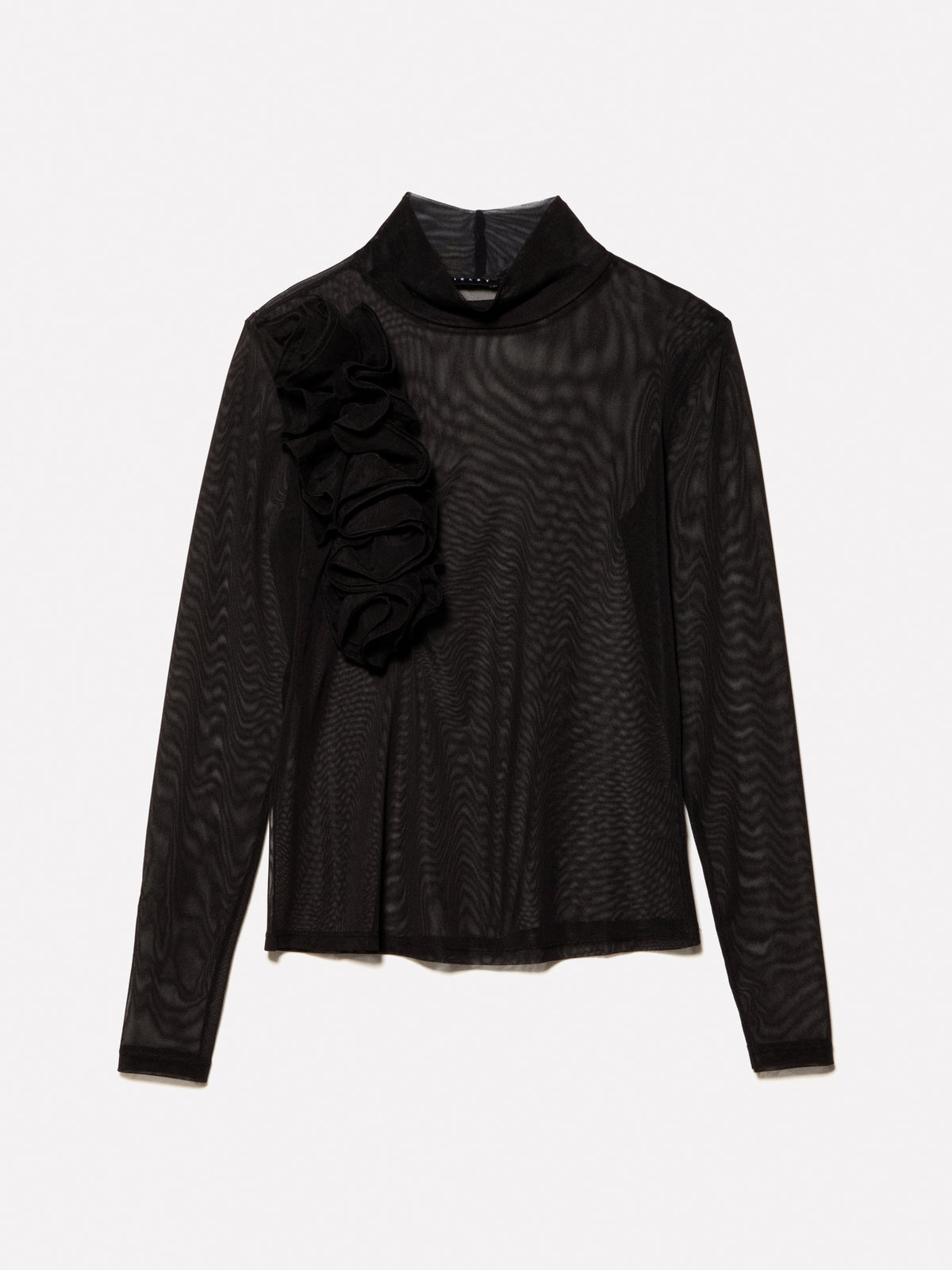T-shirt in tulle con fiori
