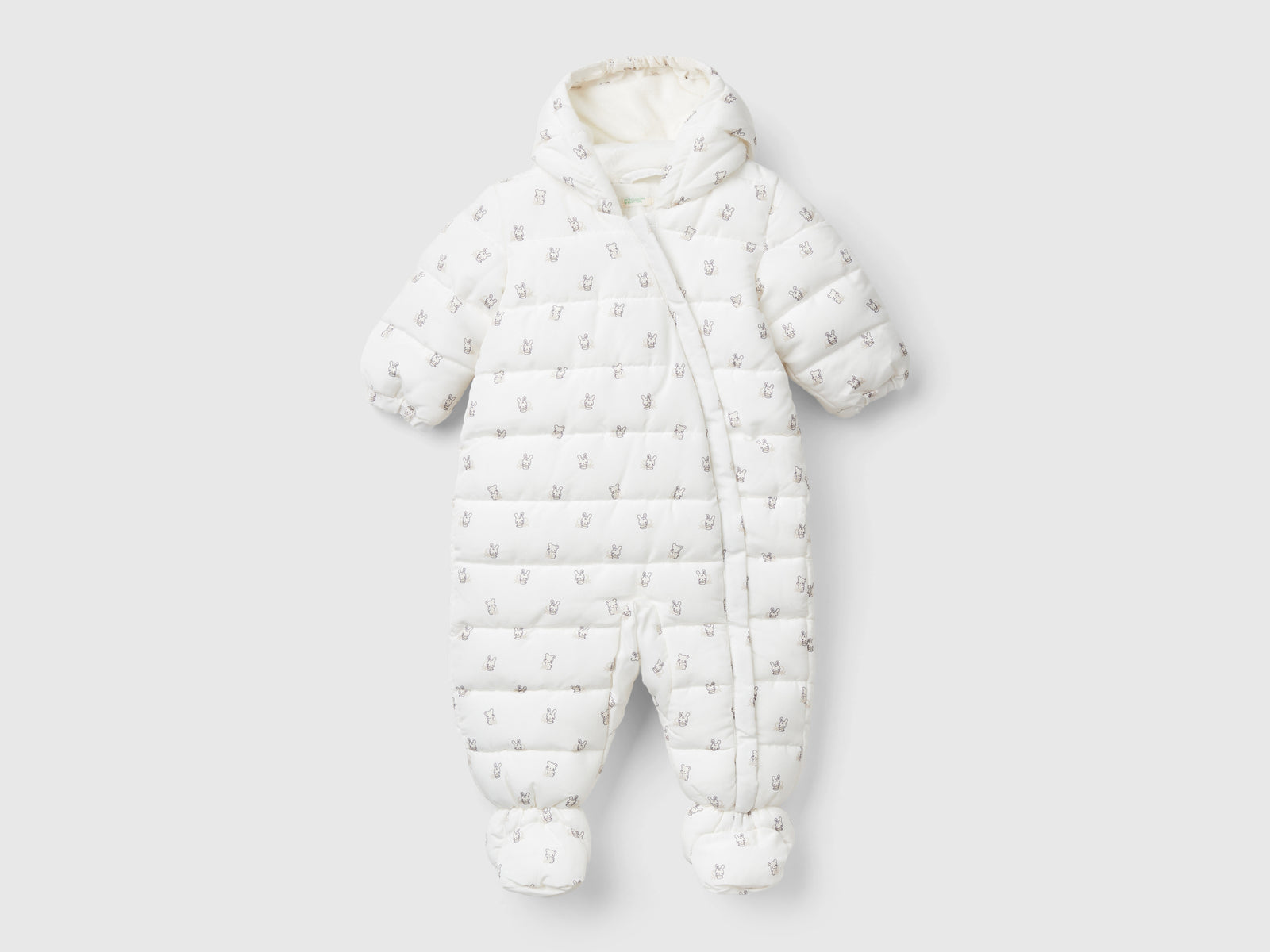 "Rain Defender" padded one-piece suit da neonato bianco panna | Benetton Outlet