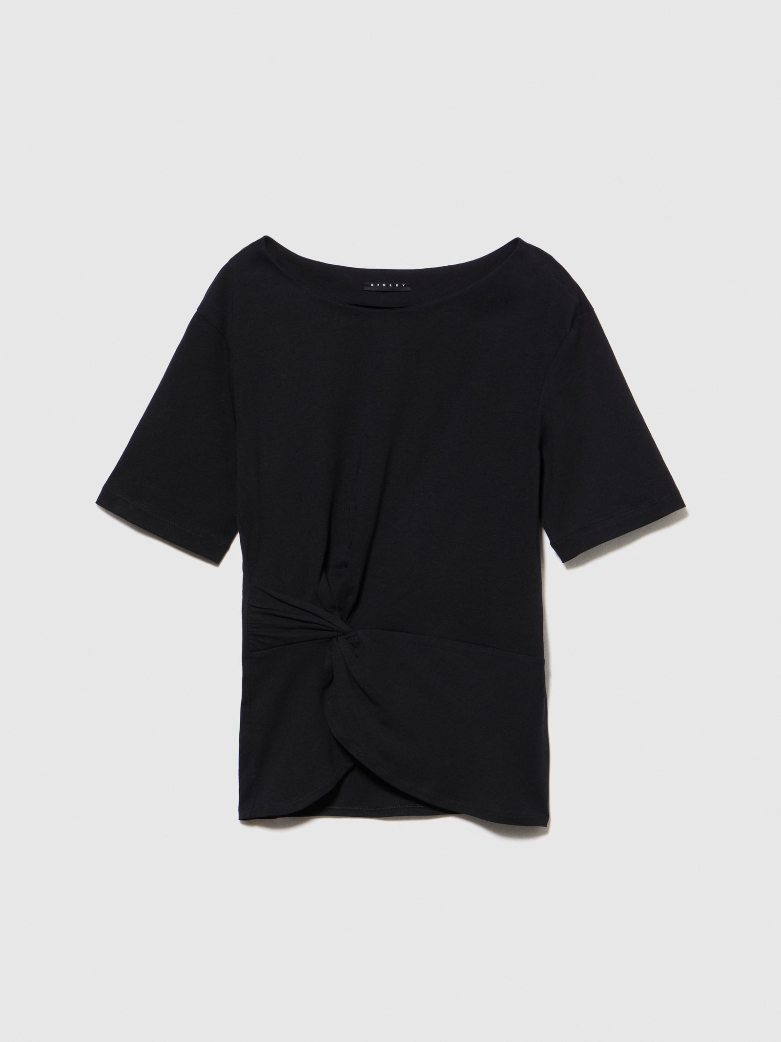 T-shirt con torchon da donna nero | Sisley Outlet