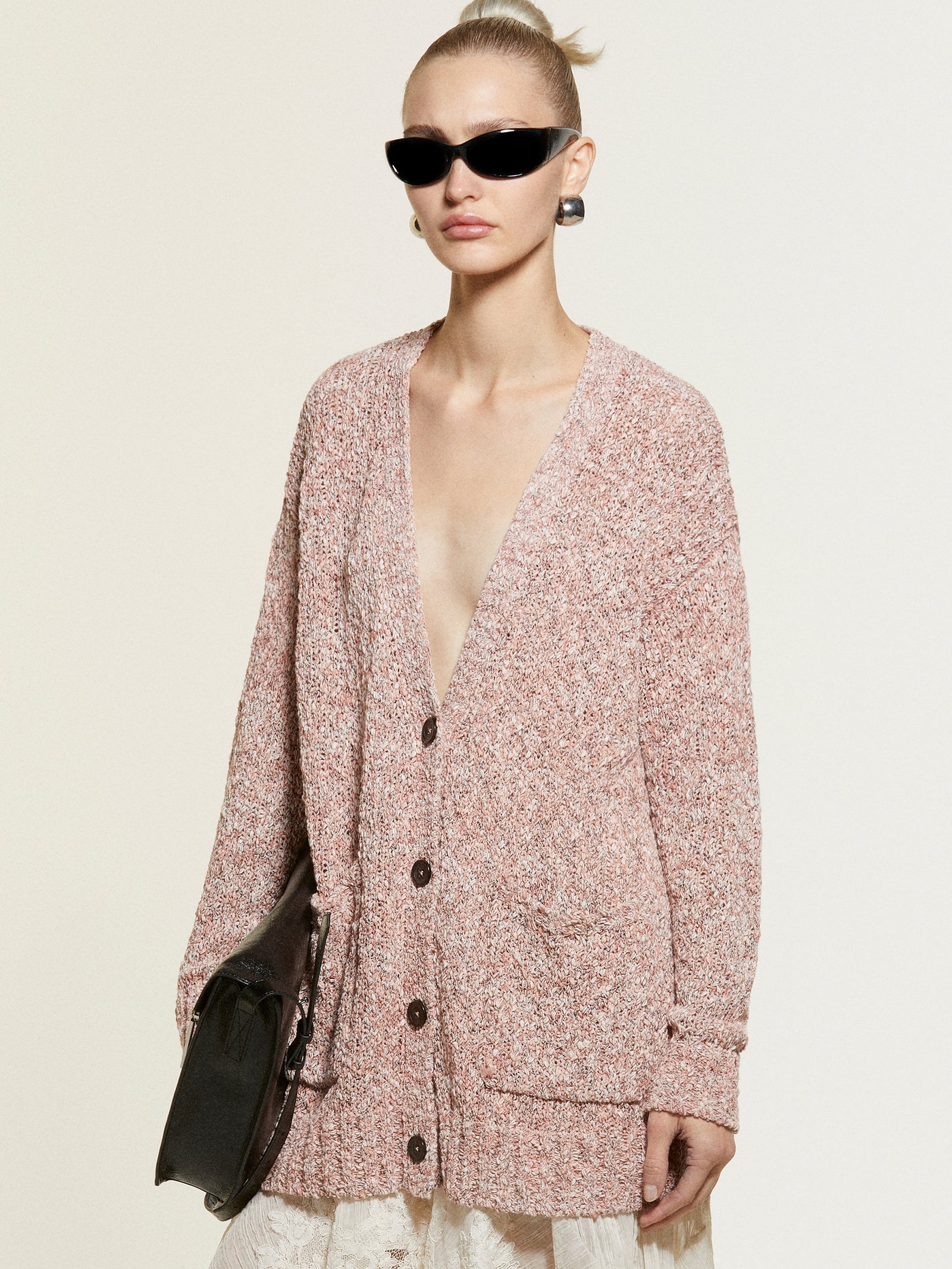 Maxi cardigan da donna rosa 4 | Sisley Outlet