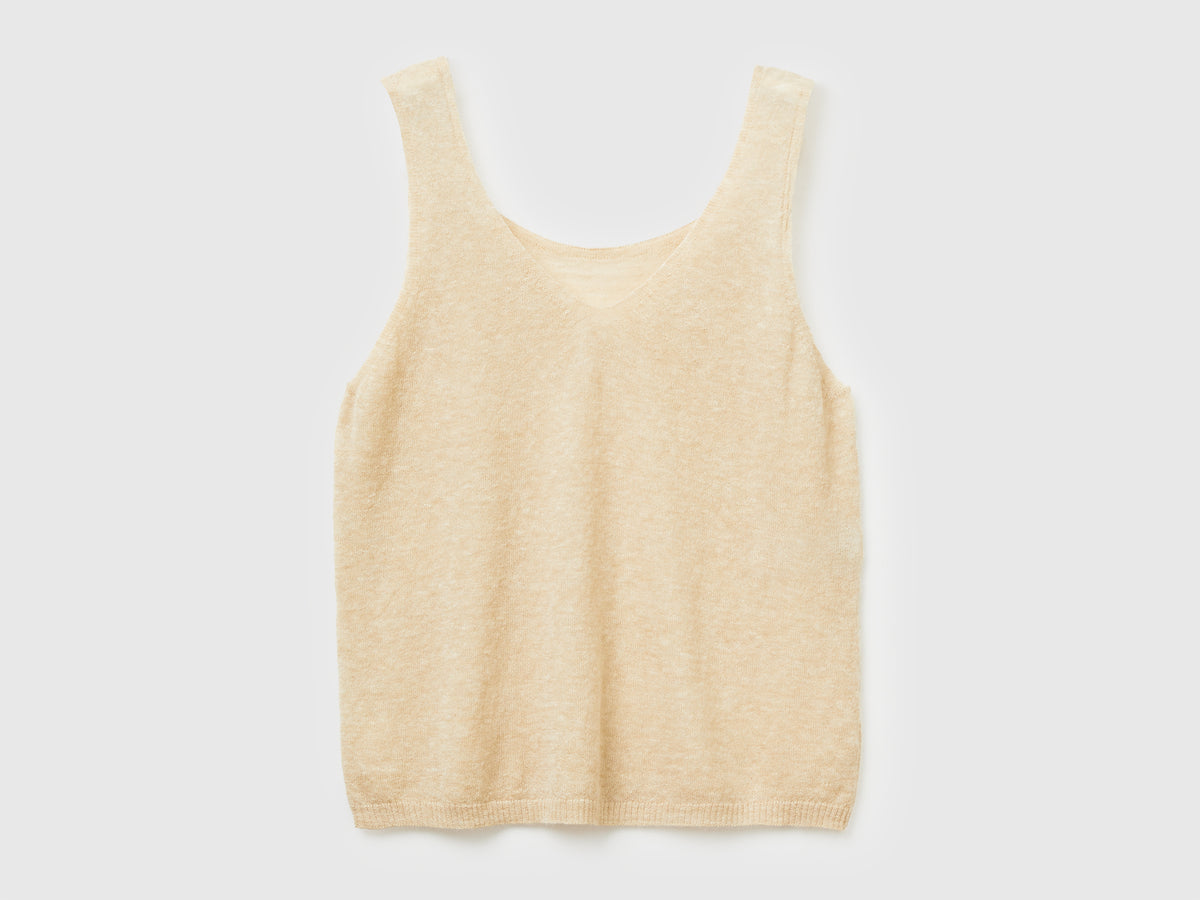 Canotta reversibile in misto alpaca