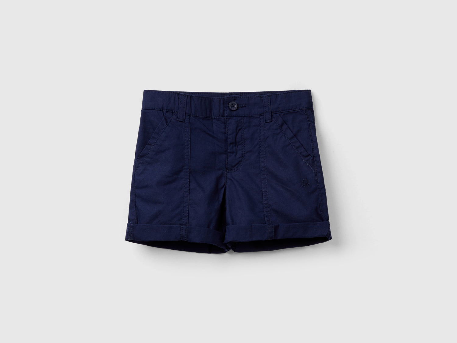 Bermuda in puro cotone da bimbo blu scuro | Benetton Outlet