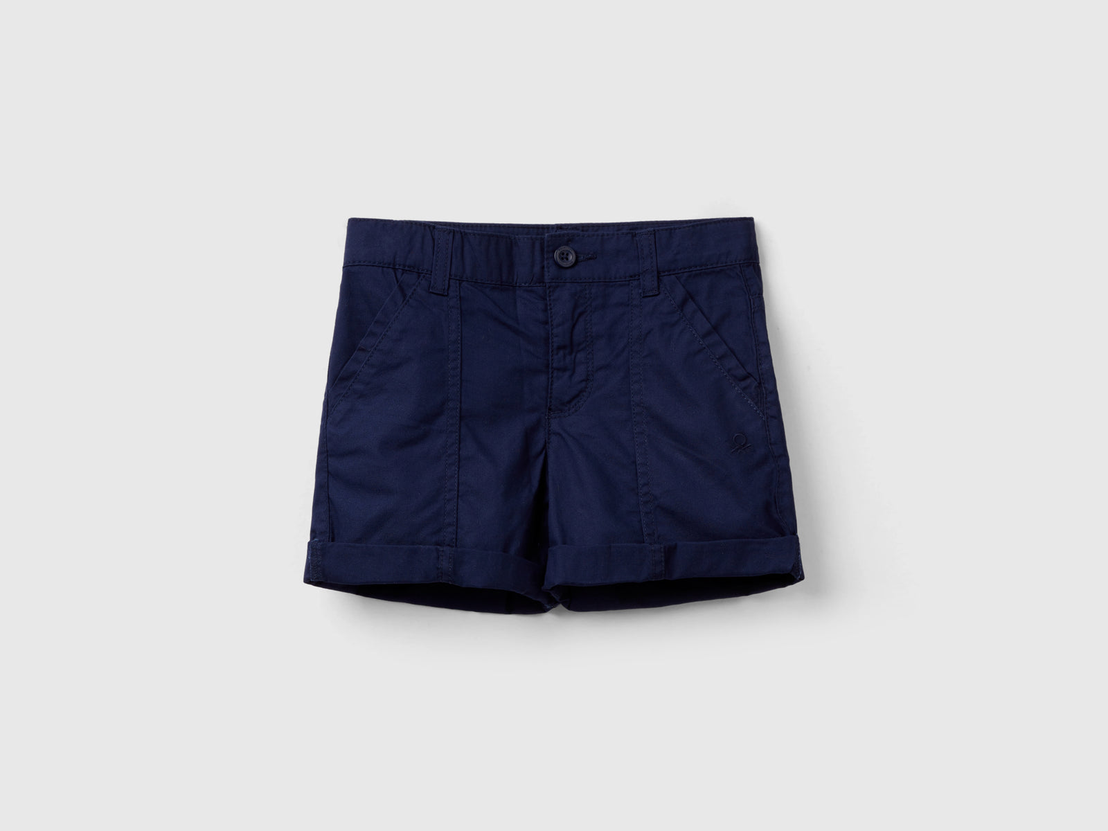 Bermuda in puro cotone da bimbo blu scuro | Benetton Outlet