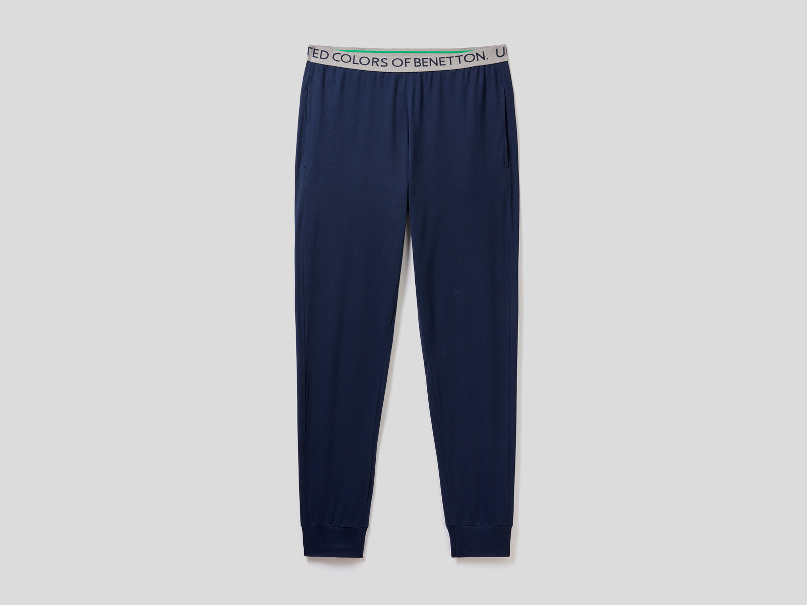 Pantaloni in cotone da uomo blu scuro | Benetton Outlet