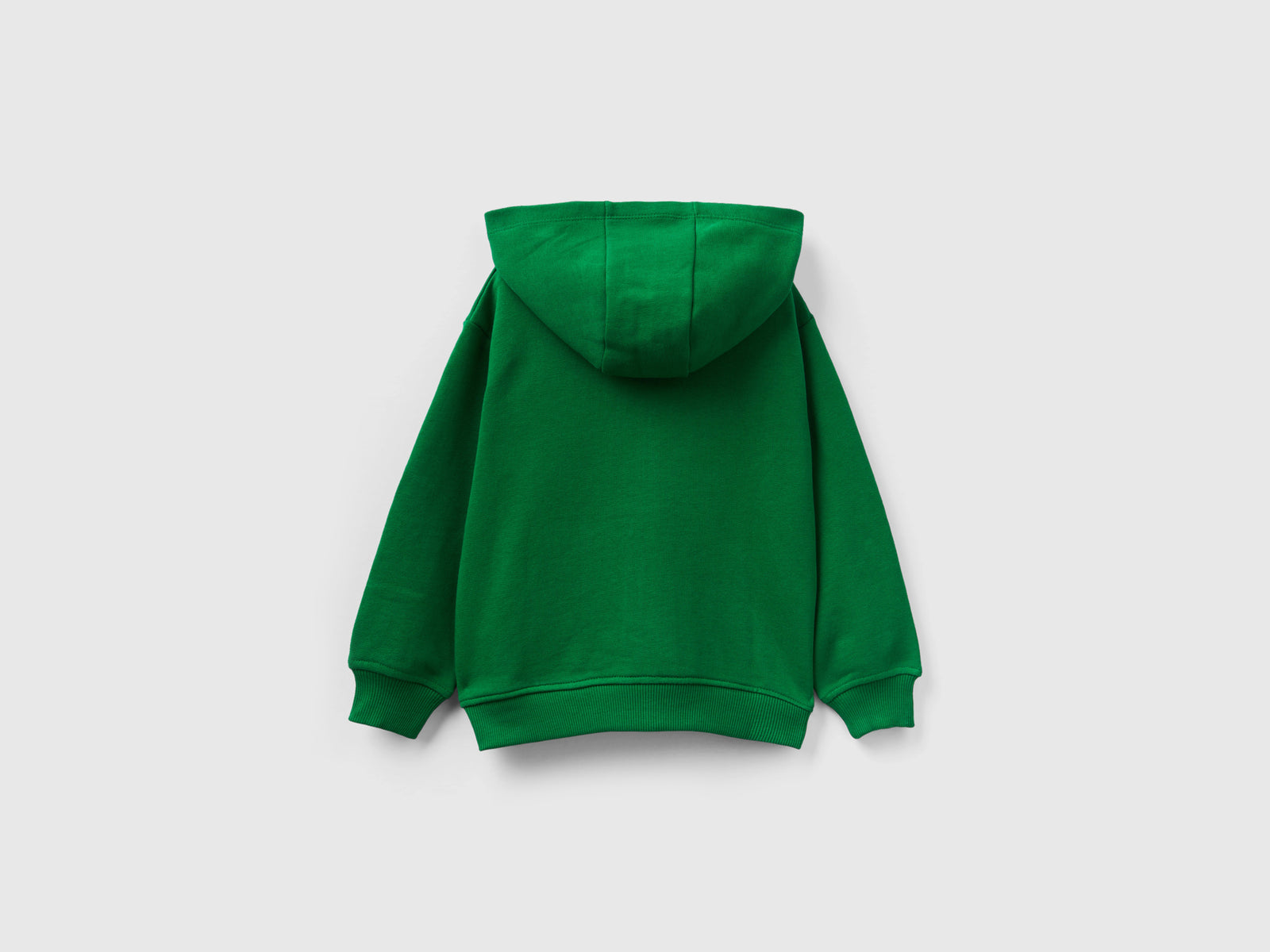 Felpa con logo e cappuccio da bimbo verde 2 | Benetton Outlet
