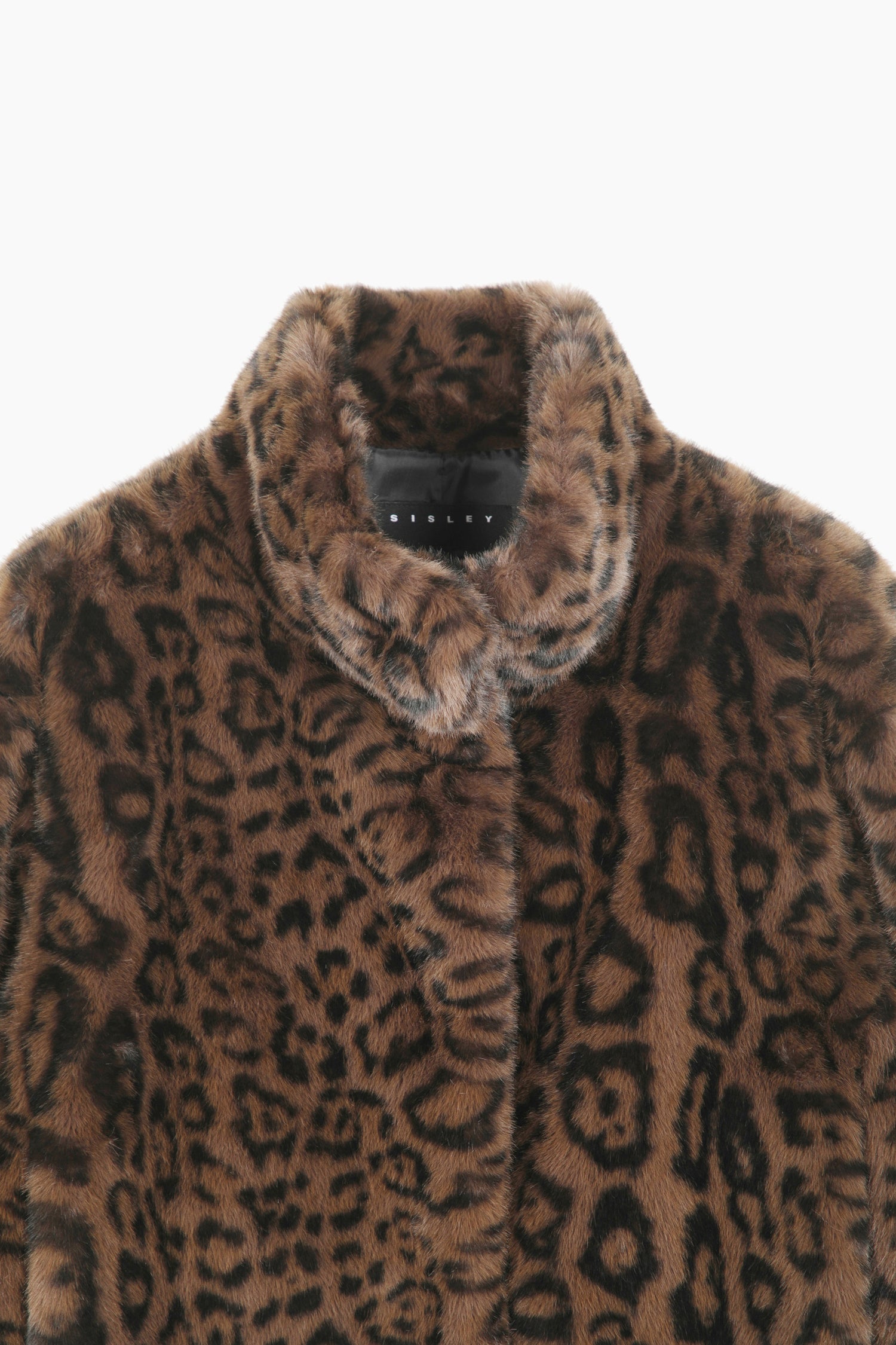 Pelliccia sintetica leopardata da donna marrone scuro 3 | Sisley Outlet